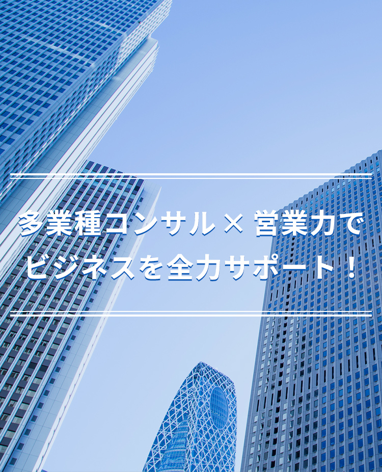 他業種コンサル×営業力でビジネスを全力サポート!